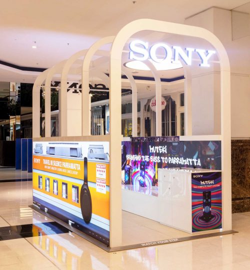 Sony Retail pop up kiosk Westfield Parramatta
